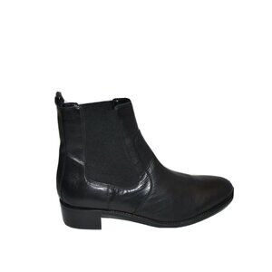 New Aquatalia Otilia Leather Mid Chelsea Boot Black Leather Size 11 DD496